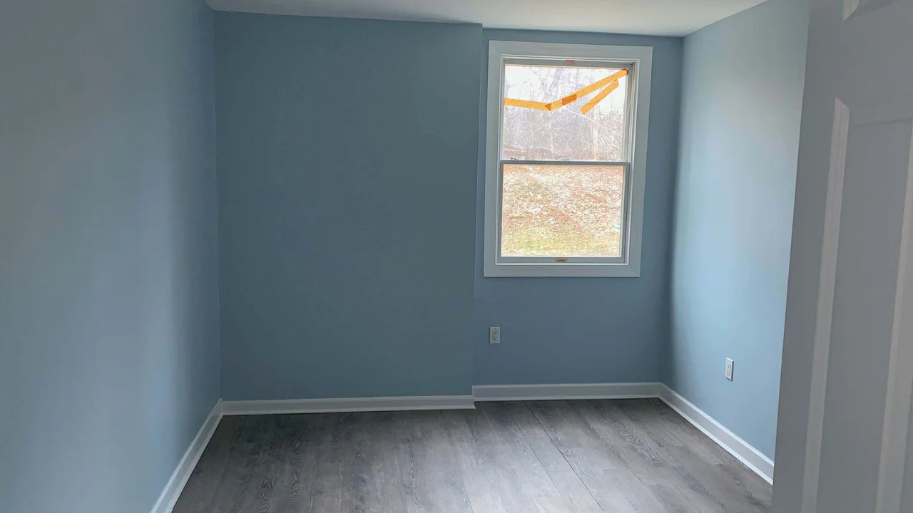 Interior painting with clean lines and fresh wall finish
