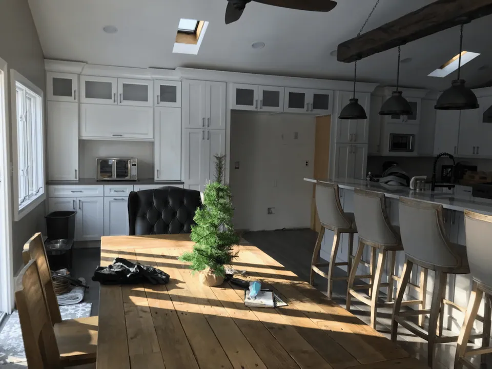 Kitchen remodeling with updated cabinetry and counters