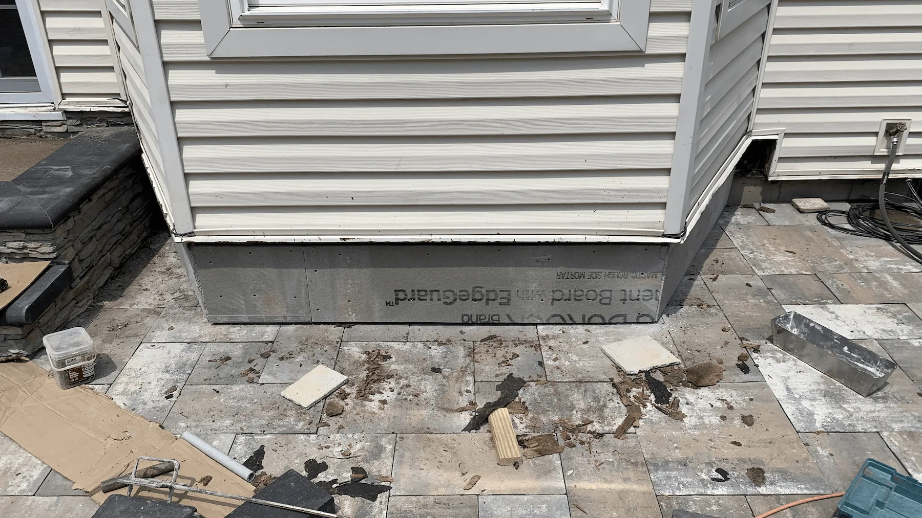 Demolition and site prep before outdoor rebuild